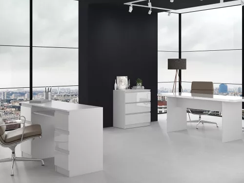 M3 fiókos szekrény, fényes fehér