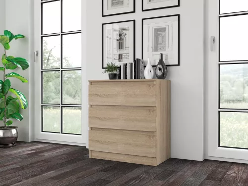 M3 fiókos szekrény, sonoma