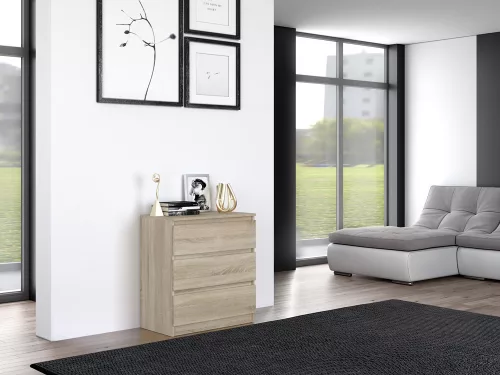 M3 fiókos szekrény, sonoma