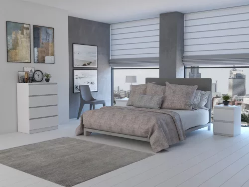 M4 fiókos szekrény, fehér