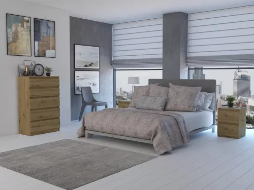 M5 fiókos szekrény, tölgy