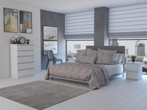 M5 fiókos szekrény, fehér