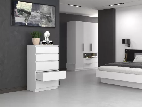 M5 fiókos szekrény, fehér