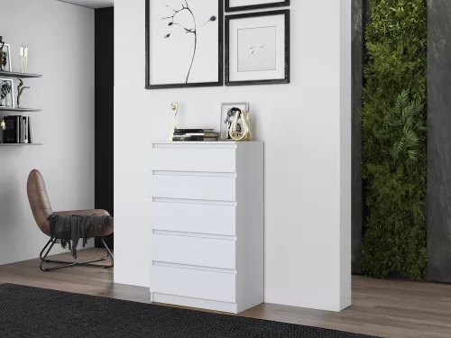 M5 fiókos szekrény, fehér