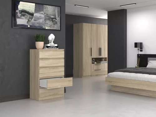 M5 fiókos szekrény, sonoma