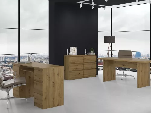 M6 120 fiókos szekrény, tölgy