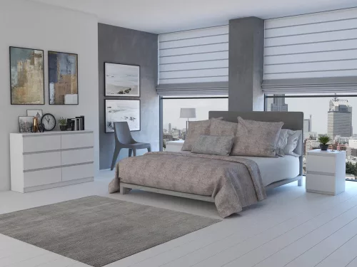 M6 120 2X3 komód, fehér