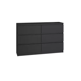 M6 120 2X3 komód, fekete