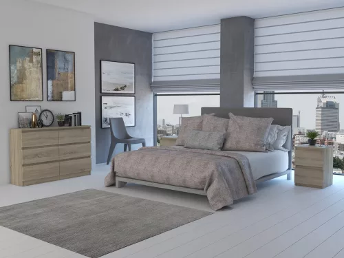 M6 120 2X3 komód, sonoma