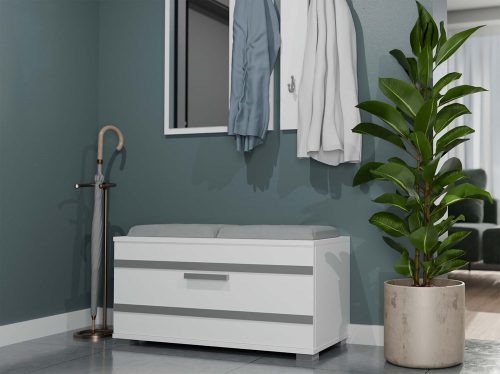 Opal cipősszekrény, fehér