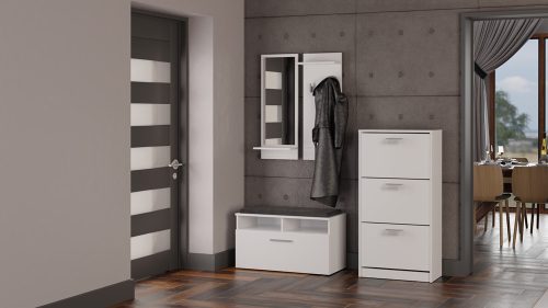 Paula cipősszekrény, fehér