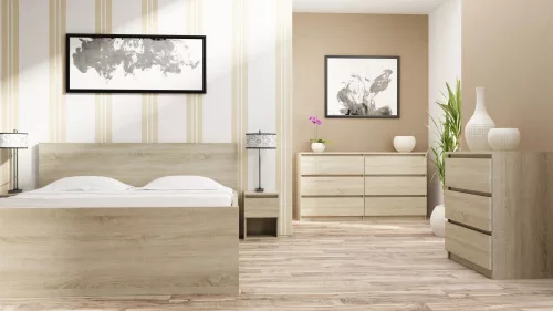 M6 140 2X3 komód, sonoma