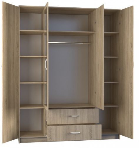 ROMANA 160 gardróbszekrény, sonoma