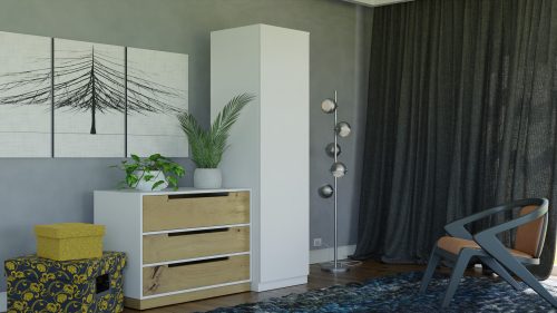 SD-50 gardróbszekrény, fehér