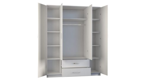 ROMANA 160 gardróbszekrény, fehér