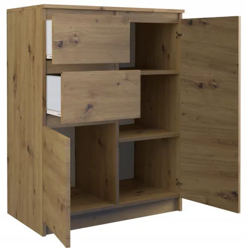 2D2S fiókos szekrény, tölgy