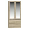 SS-90 gardróbszekrény, tükörrel, sonoma
