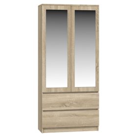 SS-90 gardróbszekrény, tükörrel, sonoma