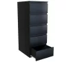 W5 fiókos szekrény, fekete