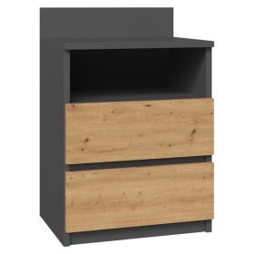 M1 éjjeliszekrény, antracit-tölgy