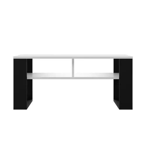 2P dohányzóasztal, fehér-fekete