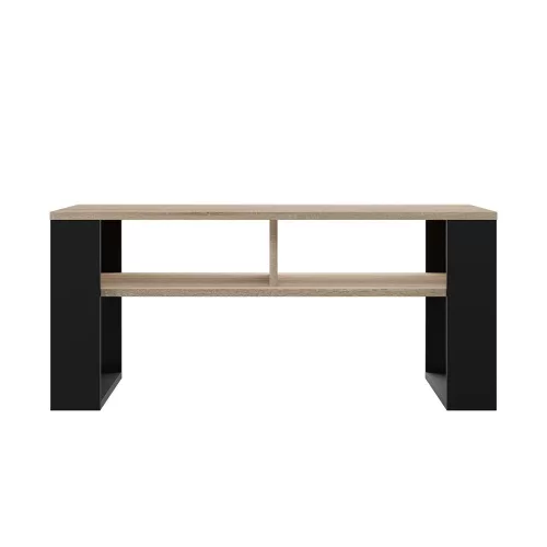 2P dohányzóasztal, sonoma-fekete