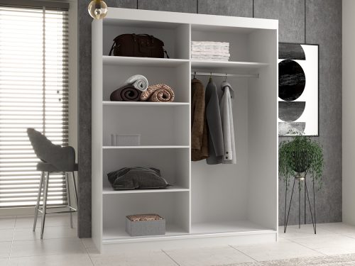 IGA 120 tolóajtós gardróbszekrény, 160x200x61 cm, sonoma