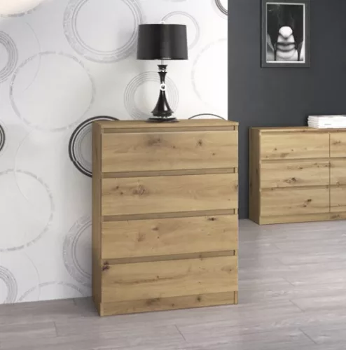 M4 fiókos szekrény, tölgy