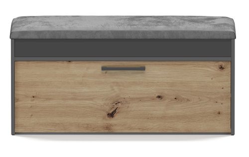 MIX Parma cipősszekrény, antracit-tölgy