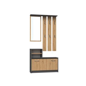 MIX GAR előszobafal, antracit-tölgy