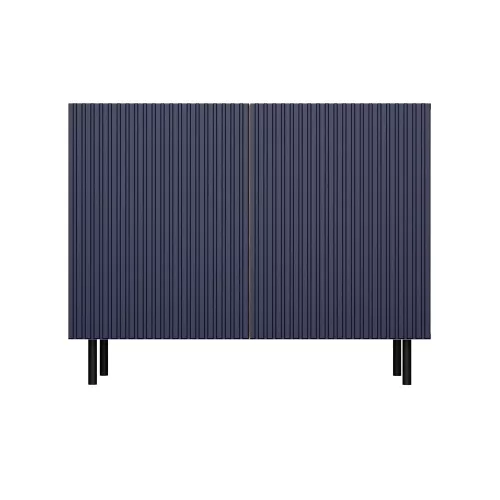 MIX Kama 2 komód (egyenes mintázat), tölgy-kék