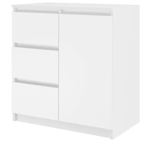 1D3S komód, 40x80x75 cm, fehér