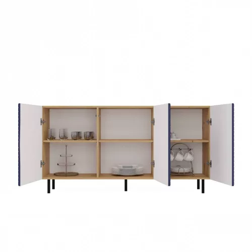 Kama 3 komód, tölgy-kék