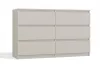 M6 120 fiókos szekrény, 120x75x30 cm, kasmír