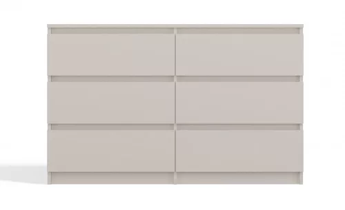 M6 120 fiókos szekrény, 120x75x30 cm, kasmír