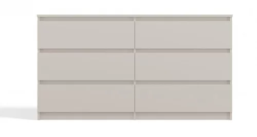 M6 140 fiókos szekrény, 138x75x40 cm, kasmír