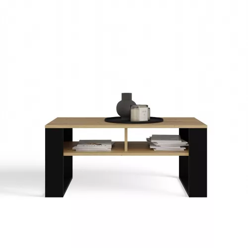 MIX 2P dohányzóasztal, 90x50x58 cm, tölgy-fekete