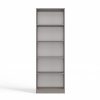 R60 polcos szekrény, könyvtartó, 60x182x30 cm, agyag színű