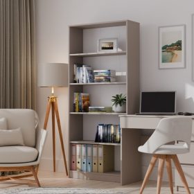   R80 polcos szekrény, könyvtartó, 80x182x30 cm, agyag színű