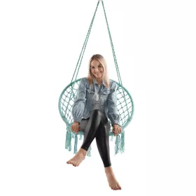 Függő szék, pamut+fém/menta, AMADO 2 NEW