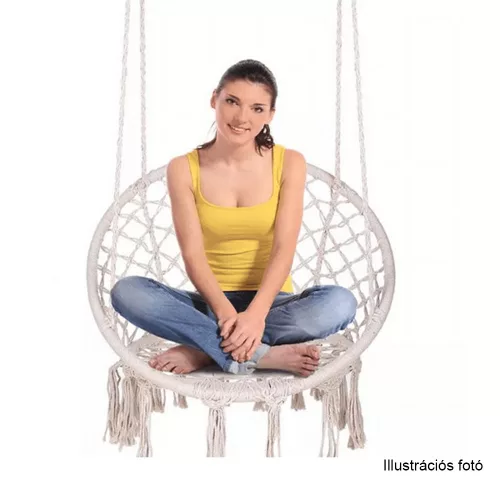 Függő szék, pamut+fém/menta, AMADO 2 NEW