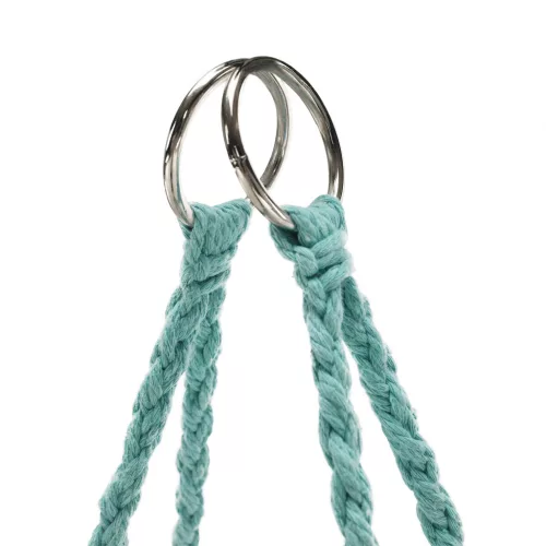 Függő szék, pamut+fém/menta, AMADO 2 NEW