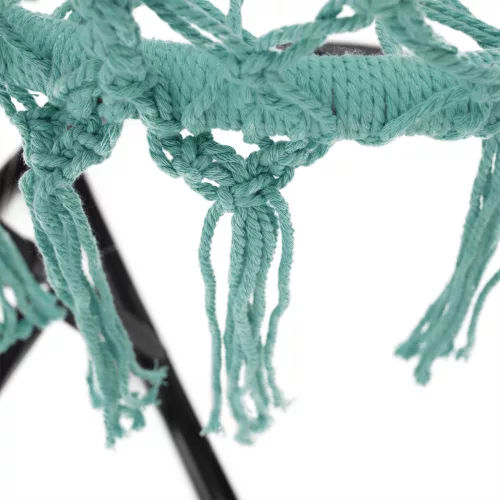 Függő szék, pamut+fém/menta, AMADO 2 NEW