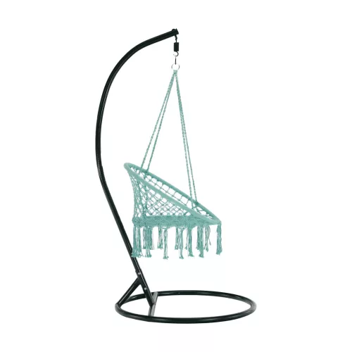 Függő szék, pamut+fém/menta, AMADO 2 NEW
