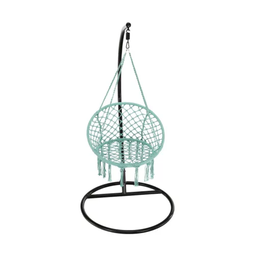 Függő szék, pamut+fém/menta, AMADO 2 NEW