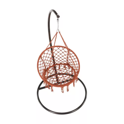 Függő szék, pamut+fém/bézs barna, AMADO 2 NEW