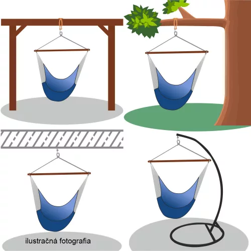 Függő szék, pamut+fém/zöld greenery, AMADO 2 NEW