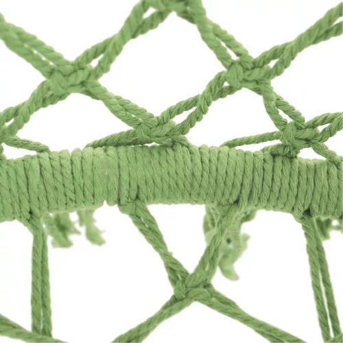 Függő szék, pamut+fém/zöld greenery, AMADO 2 NEW