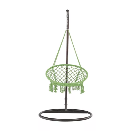 Függő szék, pamut+fém/zöld greenery, AMADO 2 NEW