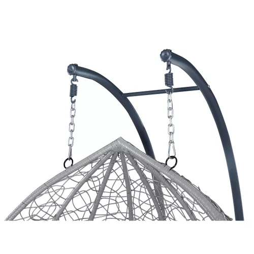 Dupla függőfotel, szürke, DELIA